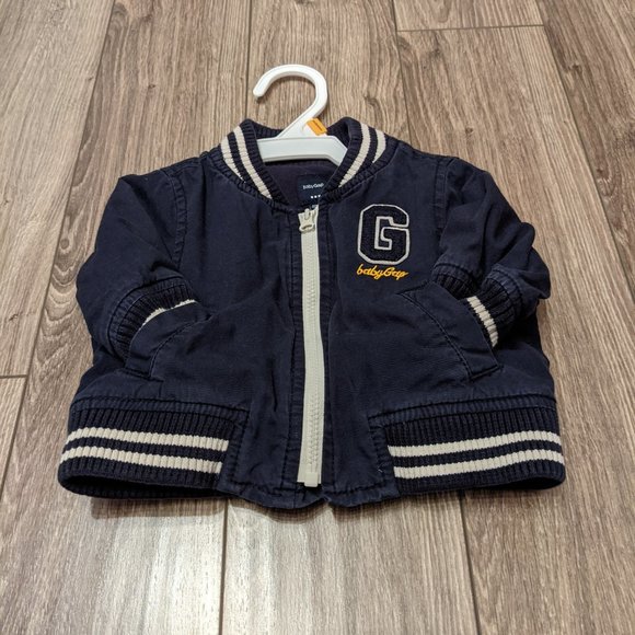 [KIDS 2/$30] EUC Baby Boy (0-3M) - GAP Baseball Jacket - Picture 2 of 8
